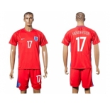England #17 Henderson Away Soccer Country Jersey1
