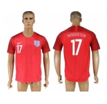 England #17 Henderson Away Soccer Country Jersey