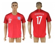 England #17 Henderson Away Soccer Country Jersey