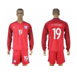 England #19 Sterling Away Long Sleeves Soccer Country Jersey