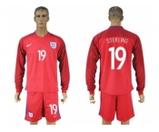 England #19 Sterling Away Long Sleeves Soccer Country Jersey