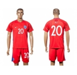 England #20 Ali Away Soccer Country Jersey1