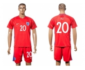 England #20 Ali Away Soccer Country Jersey1