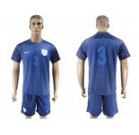 England #3 Rose Away Soccer Country Jersey