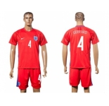 England #4 Gerrard Away Soccer Country Jersey1