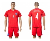 England #4 Gerrard Away Soccer Country Jersey1
