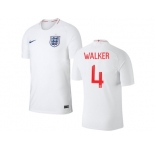 England #4 Walker Home Thai Version Soccer Country Jersey