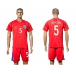 England #5 Smalling Away Soccer Country Jersey1