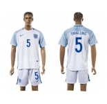 England #5 Smalling Home Soccer Country Jersey