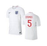 England #5 Stones Home Thai Version Soccer Country Jersey