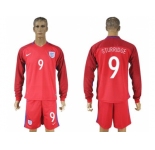 England #9 Sturridge Away Long Sleeves Soccer Country Jersey