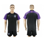 England Blank Black Goalkeeper Soccer Country Jersey