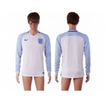 England Blank Home Long Sleeves Soccer Country Jersey