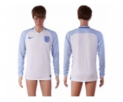 England Blank Home Long Sleeves Soccer Country Jersey