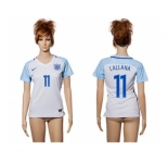 Women England #11 Lallana Home Soccer Country Jersey