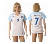 Women England #7 Walcott Home Soccer Country Jersey