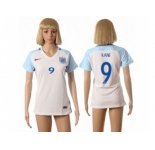 Women England #9 Kane Home Soccer Country Jersey