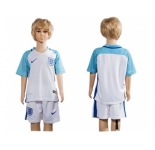 England Blank Home Kid Soccer Country Jersey