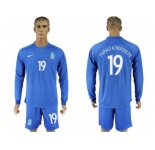 Greece #19 Papastathopoulos Away Long Sleeves Soccer Country Jersey