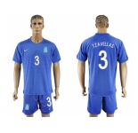 Greece #3 Tzavellas Away Soccer Country Jersey