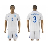Greece #3 Tzavellas Home Soccer Country Jersey