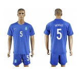 Greece #5 Moras Away Soccer Country Jersey
