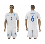Greece #6 Tziolis Home Soccer Country Jersey