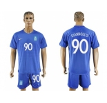 Greece #90 Giannoulis Away Soccer Country Jersey