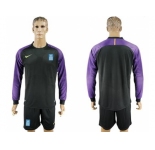 Greece Blank Black Goalkeeper Long Sleeves Soccer Country Jersey