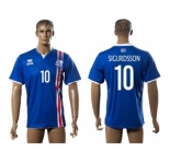 Iceland #10 Sigurdsson Home Soccer Country Jersey2
