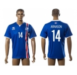 Iceland #14 Arnason Home Soccer Country Jersey1