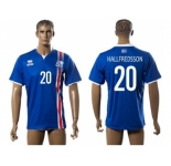 Iceland #20 Hallfredsson Home Soccer Country Jersey1