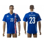Iceland #23 Skulason Home Soccer Country Jersey1