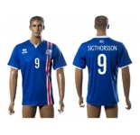 Iceland #9 Sigthorsson Home Soccer Country Jersey1