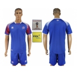 Iceland Blank Home Soccer Country Jersey