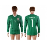 Mexico #1 Campos Home Long Sleeves Soccer Country Jersey