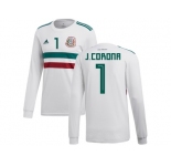 Mexico #1 J.Corona Away Long Sleeves Soccer Country Jersey