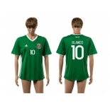 Mexico #10 Blanco Green Home Soccer Country Jersey1