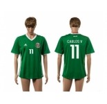Mexico #11 Carlos V Green Home Soccer Country Jersey1