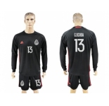 Mexico #13 G.Ochoa Black Long Sleeves Goalkeeper Soccer Country Jersey