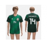 Mexico #14 Chicharito Green Training Soccer Country Jersey