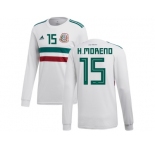 Mexico #15 H.Moreno Away Long Sleeves Soccer Country Jersey