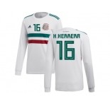 Mexico #16 H.Herrera Away Long Sleeves Soccer Country Jersey