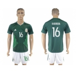Mexico #16 H.Herrera Green Home Soccer Country Jersey
