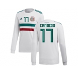 Mexico #17 Candido Away Long Sleeves Soccer Country Jersey