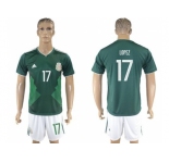 Mexico #17 Lopez Green Home Soccer Country Jersey