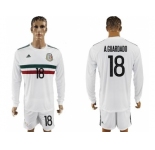 Mexico #18 A.Guardado Away Long Sleeves Soccer Country Jersey