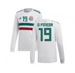 Mexico #19 O.Pineda Away Long Sleeves Soccer Country Jersey