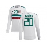 Mexico #20 Duenas Away Long Sleeves Soccer Country Jersey