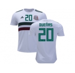 Mexico #20 Duenas Away Soccer Country Jersey